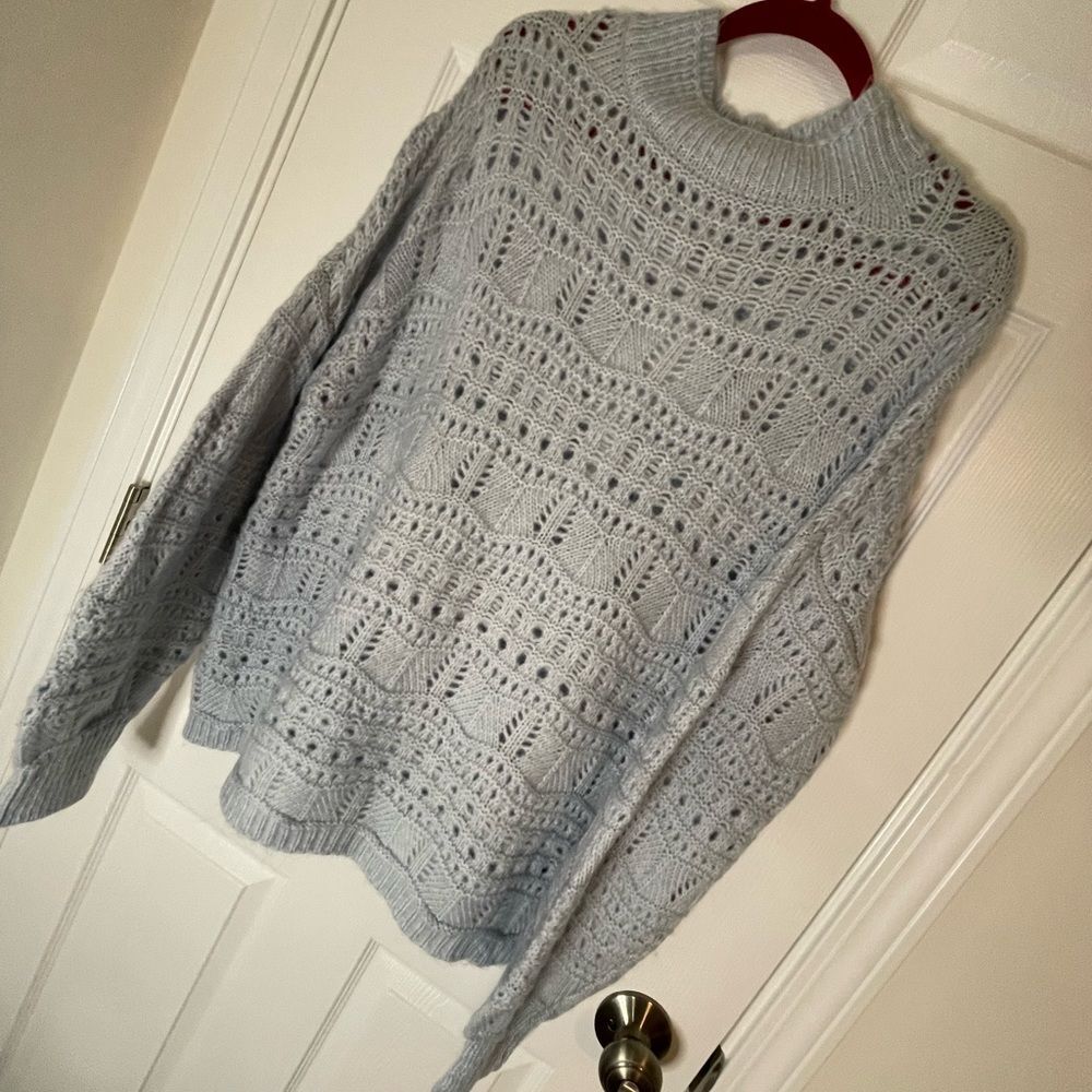 Nordstrom Caslon light blue sweater XXL new